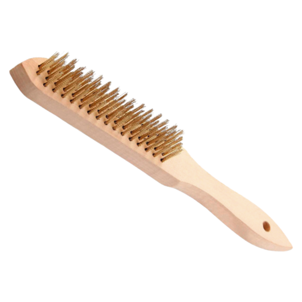 فرشة تنظيف يد خشب نحاس