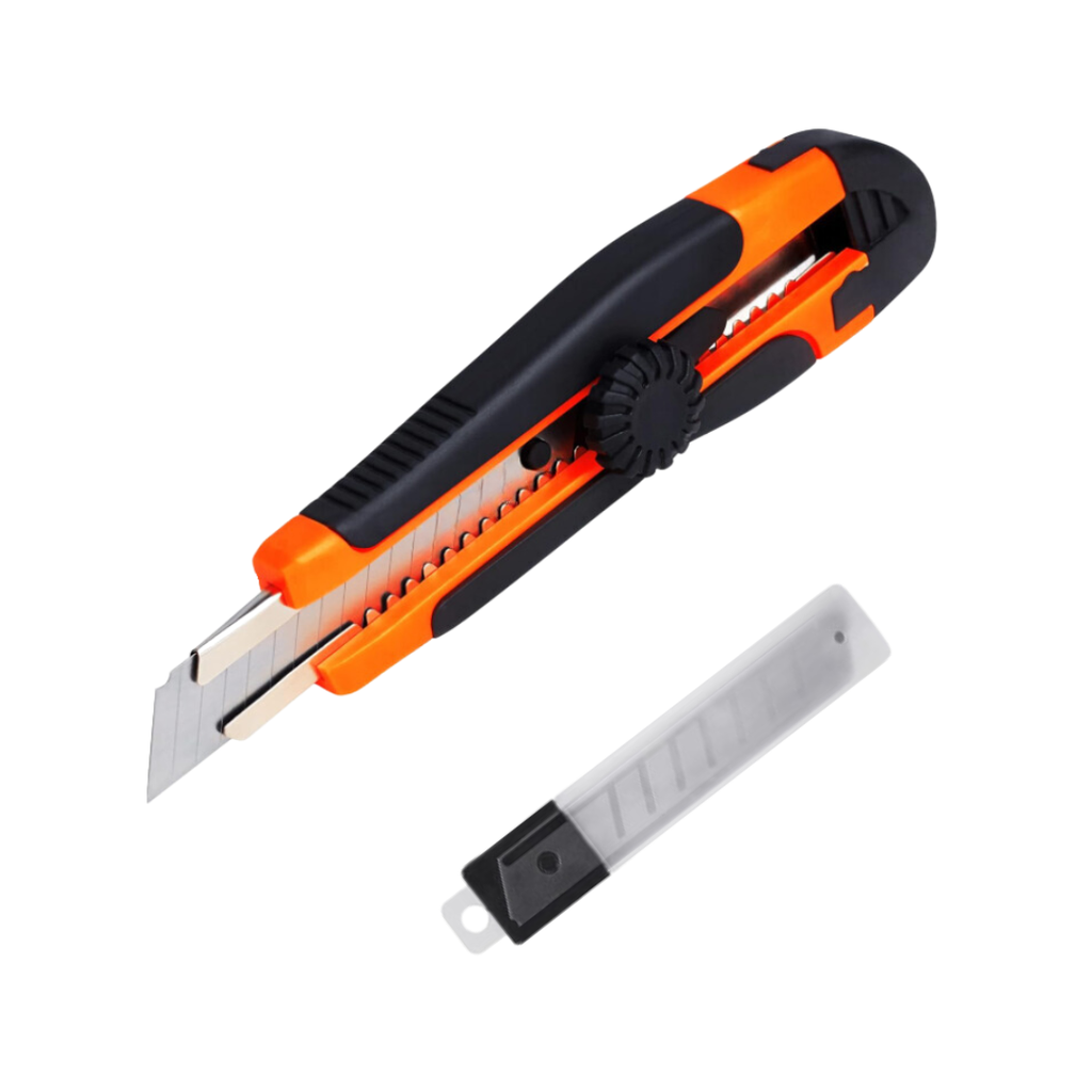 مشرط ملبس 18 ملم مع غيار كرت